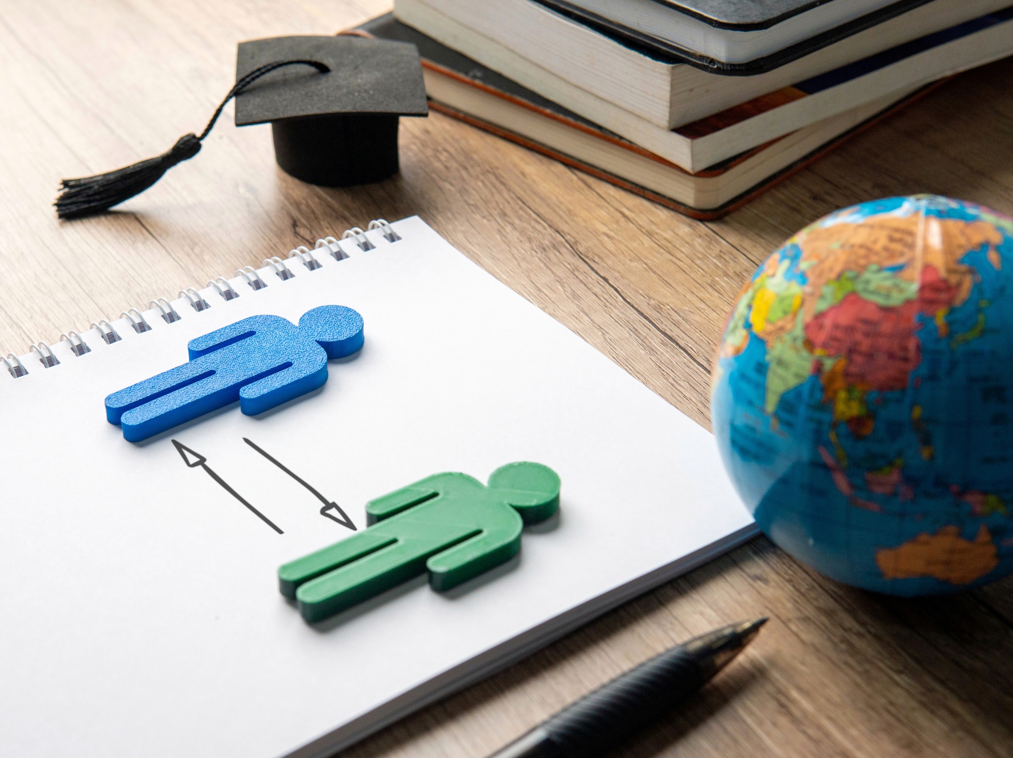 Education, international studies and exchange student concept.