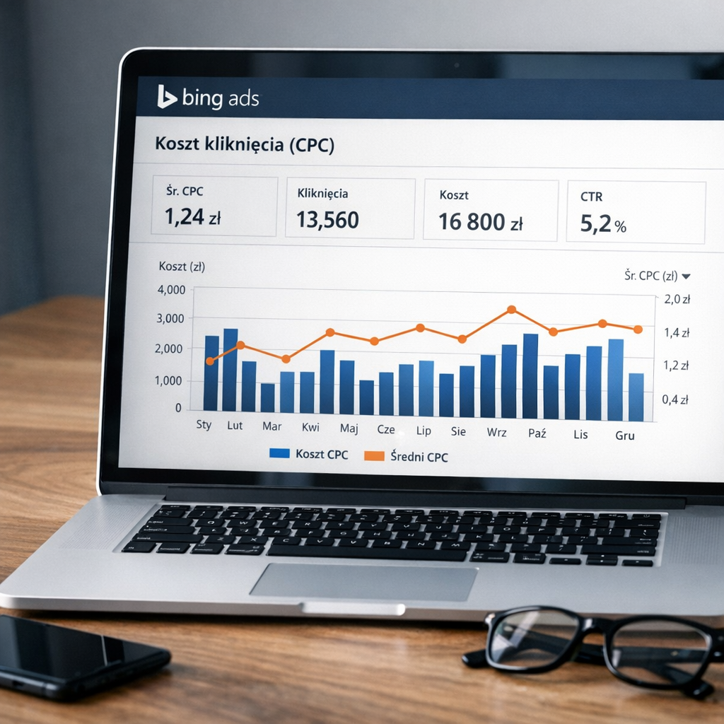 Professional business photography. 50-year-old Polish male consultant advising a 30-year-old female salon owner over a laptop screen in a modern beige meeting room. Papers and tablet on the table. Warm soft window light, muted burgundy and gray. Supportive, guidance atmosphere. NOT cartoon, NOT illustration