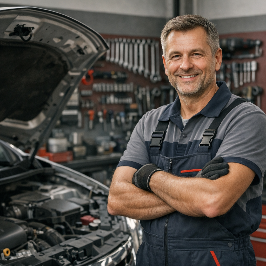 Professional business photography. A 35-year-old Polish man in rolled-up sleeves confidently updates a privacy policy document on laptop while emailing his team. Contemporary office with potted plant, beige and burgundy accents, warm natural light, determined focused atmosphere. NOT cartoon, NOT illustration