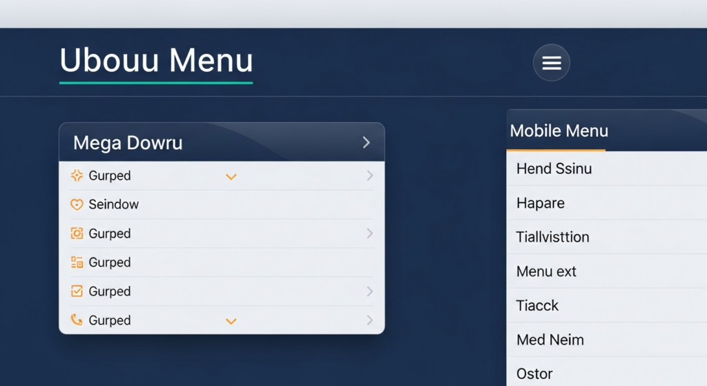 menu strony internetowej