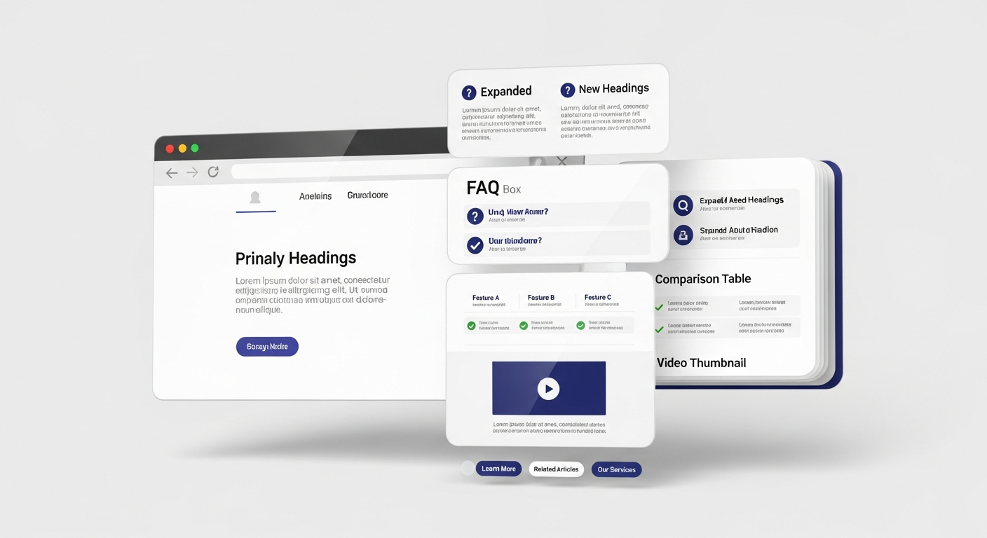 rozbudowa tresci na stronie