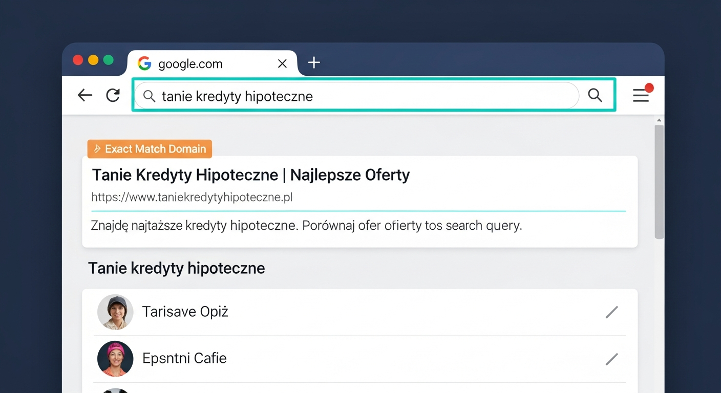co to jest exact match domain
